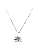 Zilveren ketting lotus met zirkonia -11% extra korting