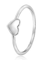 Zilveren ring rhodiumplated hart -20% korting