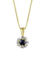 Gouden ketting met diamant en saffier Shopping Day Prijs: