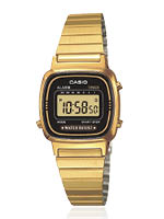 Casio retro horloge goudkleurig